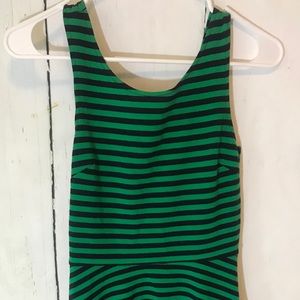 Kelly Green And Navy Dress